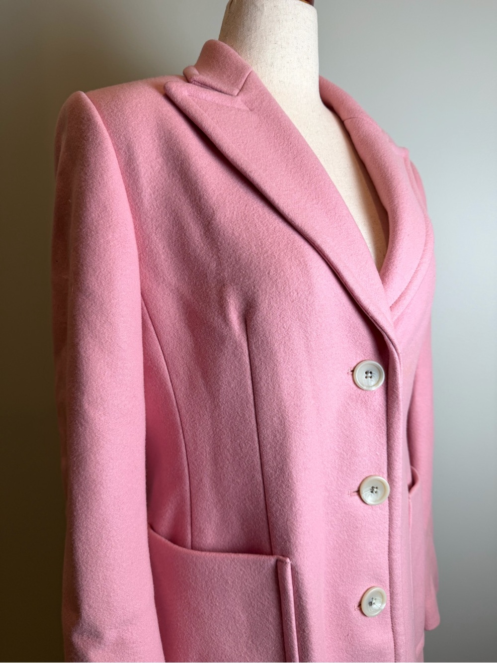 Banana Republic XL Women's Pink Single-Breasted Dress Coat - Picture 3 of 10